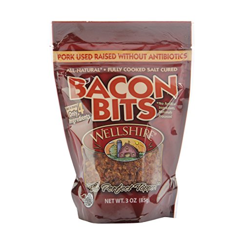 Wellshire Farms, Pork Bacon Bits Salt Cured Cooked, 3 Ounce
