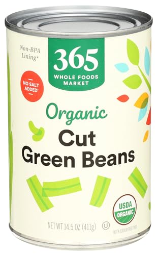 365 by Whole Foods Market, Organic Cut Green Beans, No Salt Added, 14.5 Ounce