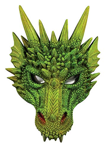 Rubies Green Dragon Half Mask for Adults, Unisex No Size