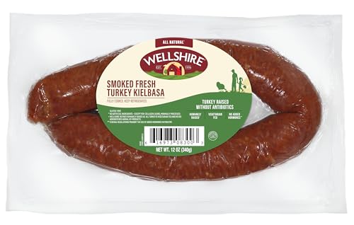 Wellshire Farms, Turkey Sausage Kielbasa Smoked, 12 Ounce