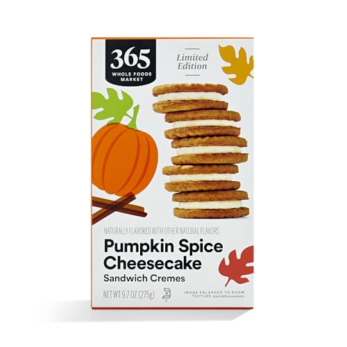 365 by Whole Foods Market, Pumpkin Spice Cheesecake Sandwich Cremes, Limited Edition, 9.7 Ounces