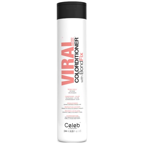Celeb Luxury Intense Color Depositing Colorconditioner Conditioner + BondFix Bond Rebuilder, Vegan, Sustainably Sourced Plant-Based, Semi-Permanent, Viral and Gem Lites Colorconditioners