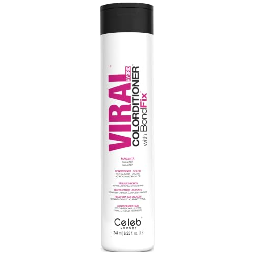 Celeb Luxury Intense Color Depositing Colorconditioner Conditioner + BondFix Bond Rebuilder, Vegan, Sustainably Sourced Plant-Based, Semi-Permanent, Viral and Gem Lites Colorconditioners