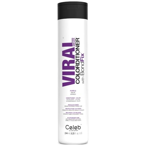 Celeb Luxury Intense Color Depositing Colorconditioner Conditioner + BondFix Bond Rebuilder, Vegan, Sustainably Sourced Plant-Based, Semi-Permanent, Viral and Gem Lites Colorconditioners