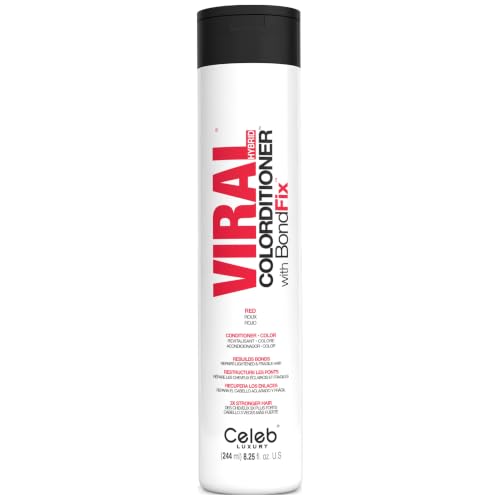 Celeb Luxury Viral Colorditioner, Professional Semi-Permanent Hair Color Depositing Conditioner, Red 8.25 Fl Oz (Pack of 1)