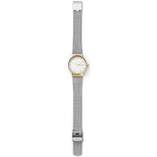 Skagen Women's Freja Lille Silver and Gold Two-Tone Stainless Steel Mesh Band Watch (Model: SKW2666)