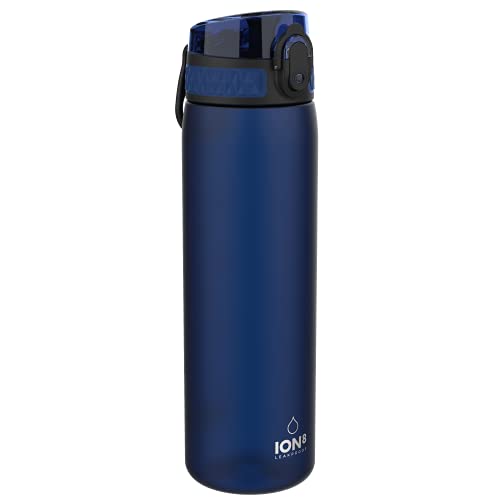 (-25%) ion8 Trinkflasche, 500 ml, Auslaufsicher, Einhandöffnung, Sichere Verriegelung, Spülmaschinenfest, BPA-frei, Tragegriff, Klappdeckel, Leicht zu Reinigen, Klimaneutral, Marineblau