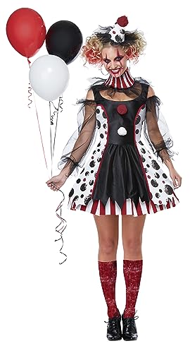 California Costumes Womens Creepy Clown Costume X-Large Black