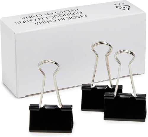 Amazon Basics Binder Paper Clip, Medium, 8-Pack (12 Clips per pack)