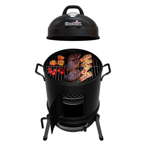 Char-Broil Bullet Charcoal Smoker 16" - 18202075,BlackWeber Original Kettle Charcoal Grill for Outdoor Cooking and
