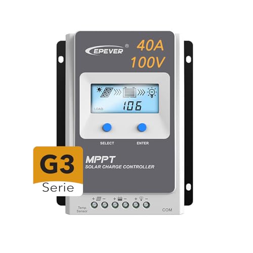 EPEVER® MPPT Tracer-AN G3 – Tracer4210AN G3 Solar Laderegler charge controller, Ladestrom 40A, 12/24VDC auto work, PV 100V, LCD Display, Common Negative Groundi