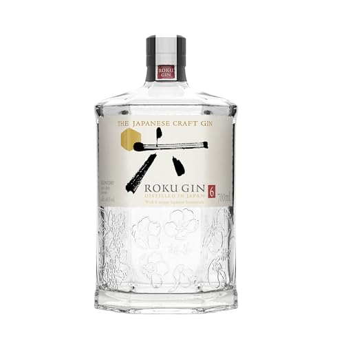 (-25%) ROKU GIN | 6 japanische Botanicals | Meisterhaft destilliert in Japan | für einen perfekt ausbalancierten Geschmack, 43% Vol | 700ml Einzelflasche