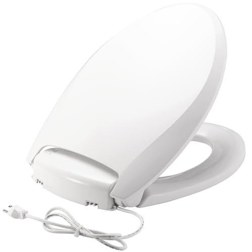 Bemis Radiance Plastic Toilet Seat Easy Installation A heated toilet seat that comes with a soft
