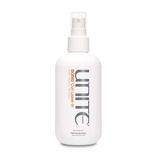 UNITE Hair - BOING Curl Leave-In - Lightweight Detangling Leave-In Conditioner for Curly Hair - Strengthens, Hydrates, and Protects from UV & Heat Damage - Frizz-Free and Shine-Enhancing, 8 Fl Oz