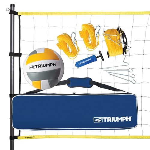Triumph Volleyball Set High Performance A durable, high-quality volleyball set that comes with