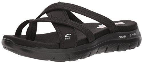 Skechers Cali Women's Flex Appeal 2.0-Start up Sport Sandal,black/black,8 M US