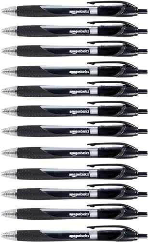 Amazon Basics Retractable Gel Ink Pens 12-Pack for $8 + free shipping w/ Prime