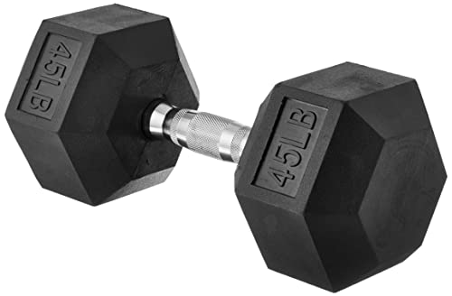 Amazon Basics Rubber Hex Dumbbell Pair