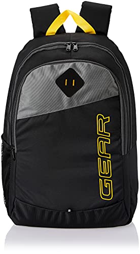 Gear 21 Ltrs Black Grey Casual Backpack (MDBKPECO50104)