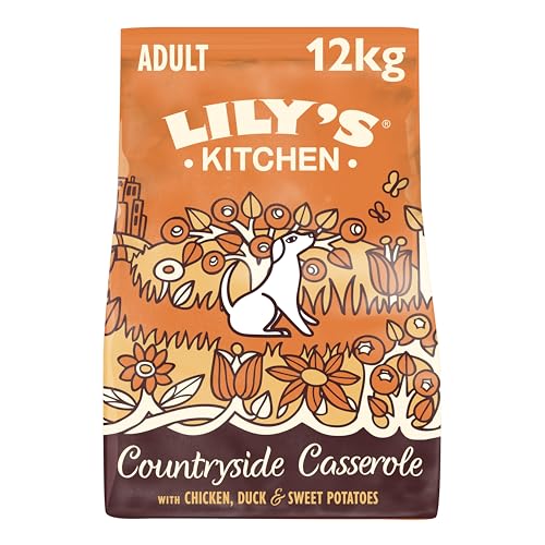 (-38%) Lily's Kitchen Mit natürlichen Zutaten hergestelltTrockenfutter für ausgewachsene Hunde Huhn & EnteGetreidefreie Rezeptur 12kg Beutel