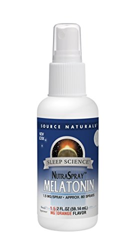 Source Naturals Melatonin - NutraSpray -Orange Flavored - 1.5 mg - 2 Fluid oz