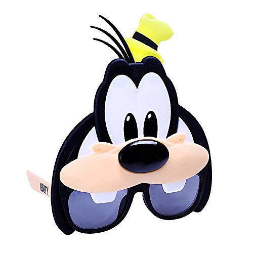 Sun-Staches Disney Official Goofy Sunglasses, Costume Accessory Mask, UV 400, One Size Fits Most