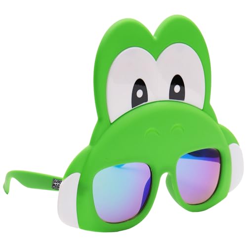 Sun-Staches Yoshi Sunglasses | Officially Licensed Nintendo Costume Accessory for Super Mario Fans | UV 400 | One Size Fits Most