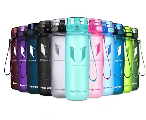 Super Sparrow Bouteille d'eau - Gourde - 500ml - sans BPA - Convient pour Le Sport, la randonnée, l'école, Le Bureau, en Plein air