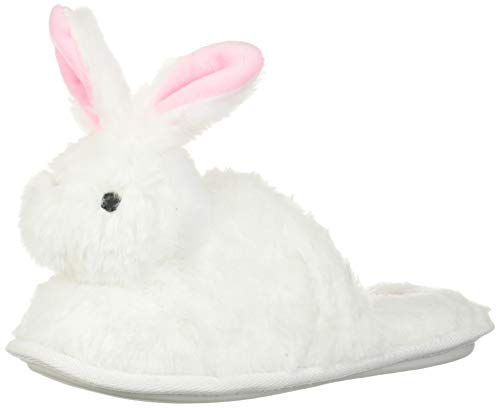 Millffy Winter New Plush Animal Head Unicorn Slippers Cute Plush Rabbit Indoor Home Slippers (7-8,Rabbit Head)