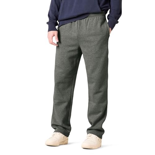 Amazon Essentials Men's Fleece Open Bottom Sweatpant (Available in Big & Tall), Light Grey Heather, XX-Large