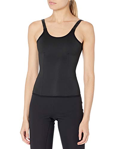 LODAY Waist Trainer Corset for Women Tummy Control Sport Workout Body Shaper Black (S, Black(Vest-Adjustable Straps))