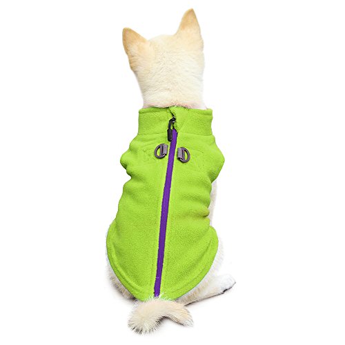 GOOBY boys Zip Up Fleece, Lime, X-Small chest 11 UK