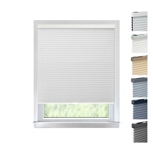 Chicology Cordless Cellular Shades, Blackout Window Blind, Evening Mist (Blackout) - 46"W X 48"H