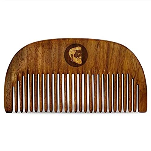 Beardo Compact Wooden Comb | Style your beard hassle-free | Pocket-size Elegant Comb for hair & Beard styling | Light Weight For Healthy & Stylish Bea