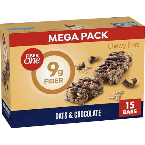 Fiber One Chewy Bars Oats And Chocolate Fiber Snacks Mega Pack 15 Ct