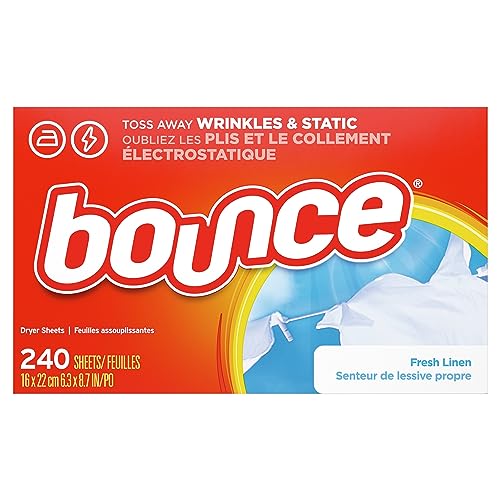 Bounce Fabric Softener Sheets, Fresh Linen Scent, 240 Count