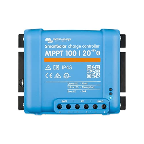 Victron Energy SmartSolar MPPT Solar Charge Controller (Bluetooth) - Charge Controllers for Solar Panels - 100V, 20 amp, 48-Volt