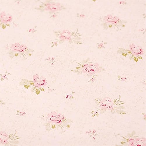 Pink Floral Drawer Shelf Liner Self Adhesive Decorative Rose Contact Paper for Shelves Drawer Cabinets Furniture Wall Decoration (17.7x78.7 Inches)