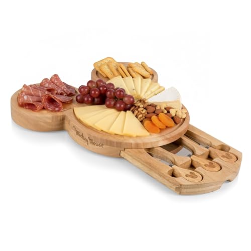 Picnic Time Disney Mickey Mouse Head Cheese And Charcuterie Board Set