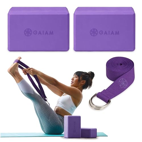 Gaiam Yoga Block Latex-Free EVA Foam Non-Slip Beveled Edges