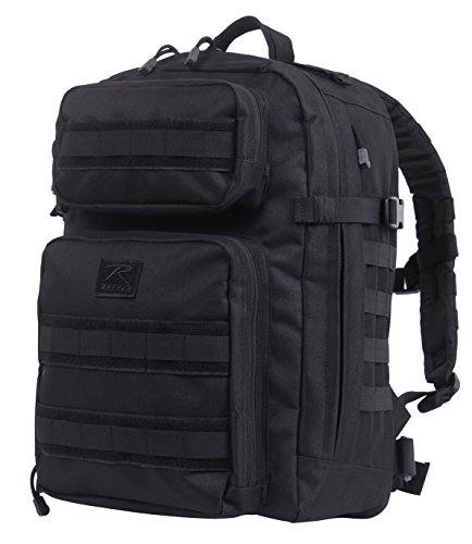 Rothco Fast Mover Tactical Backpack - Outdoor Hiking Pack for EDC Essential Gear (Black)