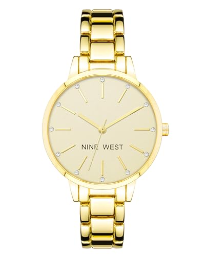 Nine West Reloj de pulsera con esfera floral para mujer