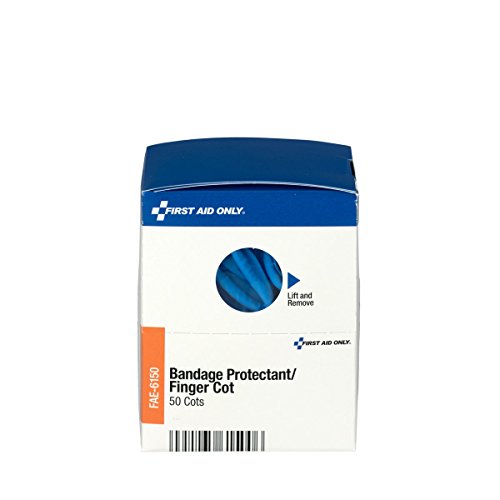 First Aid Only FAE-6150 SmartCompliance Finger Cots, First Aid Kit Refill Supplies for Business, Food Service, and Home, 50 Count