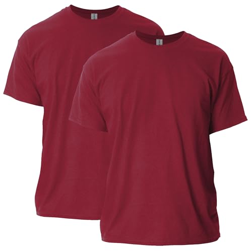 Gildan Adult Ultra Cotton T-Shirt, Style G2000, Multipack, Antique Cherry (2-Pack), Large