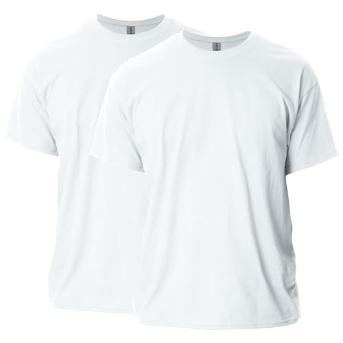 Gildan Adult Ultra Cotton T-Shirt, Style G2000, Multipack, White (2-Pack), Medium