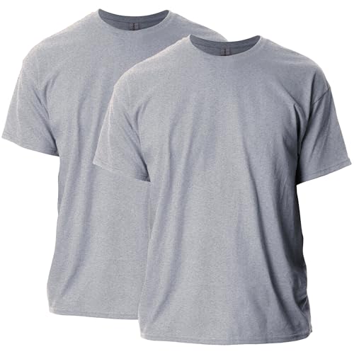 Gildan Adult Ultra Cotton T-Shirt, Style G2000, Multipack, Sport Grey (2-Pack), Medium