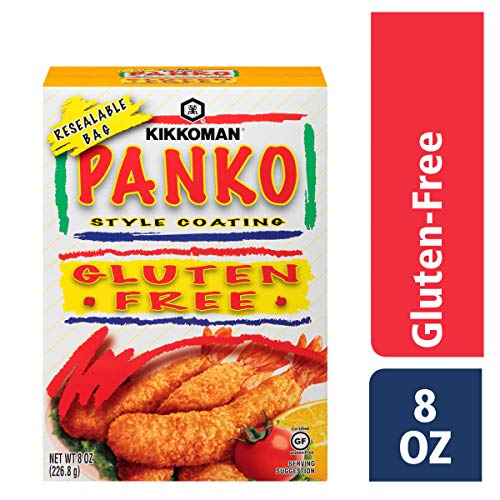 Kikkoman Panko Style Coating - Natural Flavor, Delicate and Crisp Texture, Gluten-Free Breadcrumbs, Ideal for Baked Dishes, Meat, Chicken, Seafood, Veggies - 8 Oz, Pack of 1