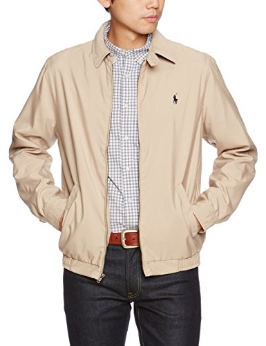 POLO RALPH LAUREN Men's Bi-Swing Windbreaker Jacket, Khaki Uniform, Tan, M