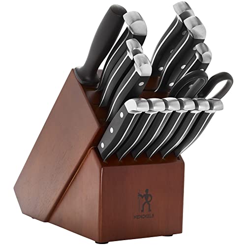 HENCKELS Premium Quality 15-Piece Knife Set with Block, Razor-Sharp, German Engineered Knife Informed by over 100 Years 