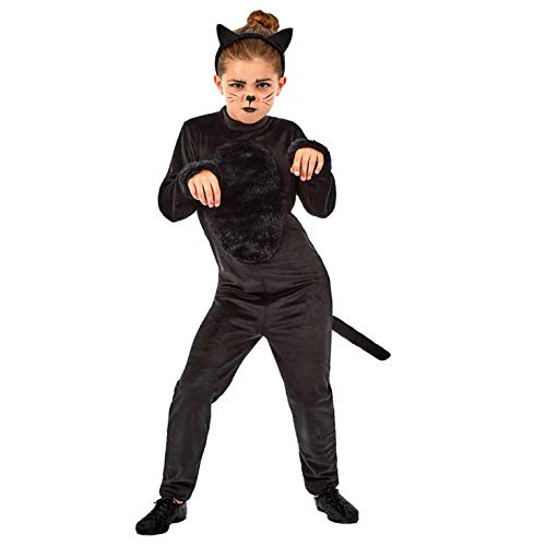 fun shack Black Cat Costume for Girls, Cat Costumes for Kids, Halloween Costumes for Kids, Black Cats Girls Halloween Costume, Medium